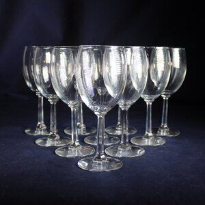 Ten Glass Wine Goblets